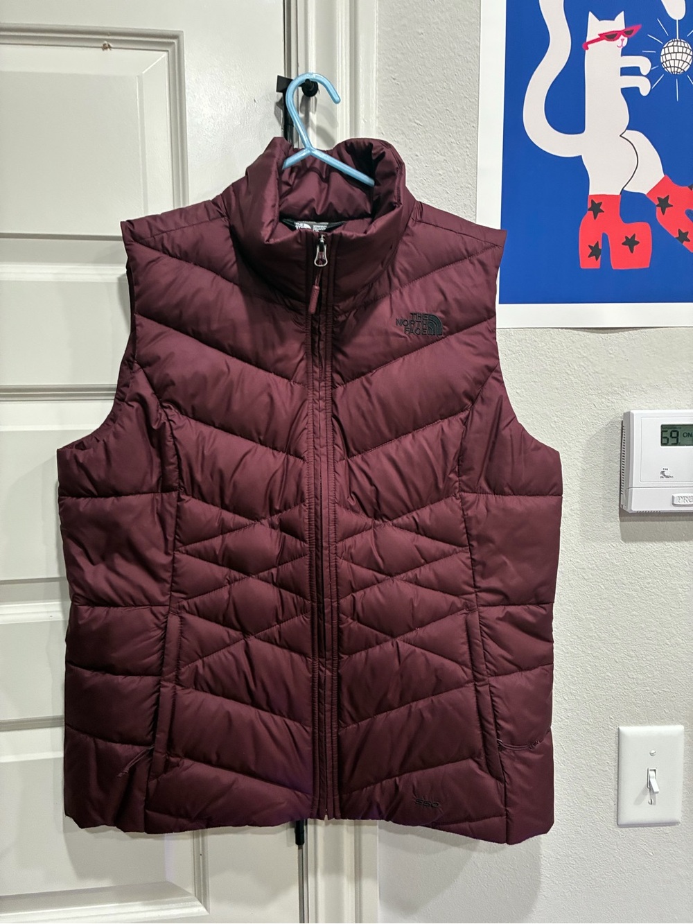 The North Face Women's Puffer Vest in Burgundy